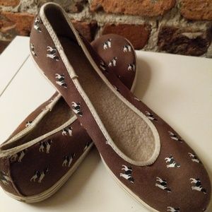 Dog print flats